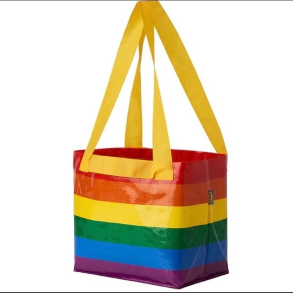 NWT IKEA | STORSTOMMA Rainbow Pride SMALL Tote Bag - Picture 1 of 5